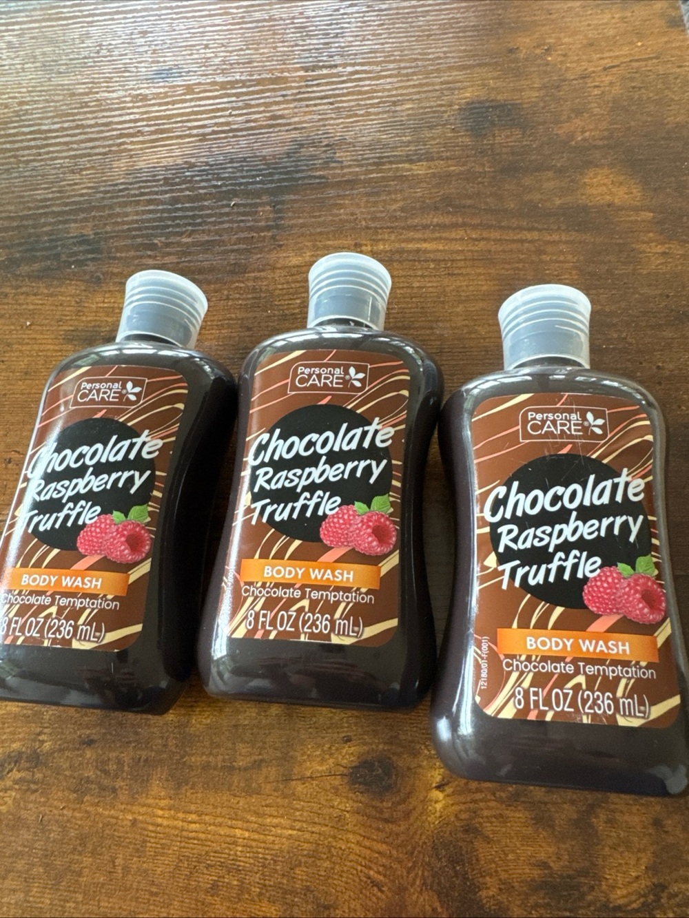 3 8 oz Persona Chocolate Raspberry Truffle Body Wash